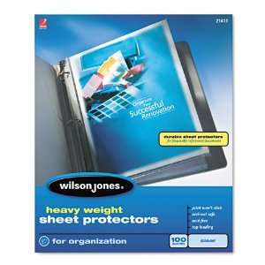  Wilson Jones® Heavy Weight Sheet Protector, Clear, 100/Bx 