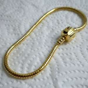   Bracelet Gold Plated Copper Base Fits Chamilia, Pandora & Troll Beads