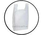 50 Clear 11 1/2x 6x 21 T Shirt Shopping Plastic Grocery Bags w 