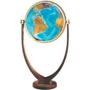  Duo Glass Globe with Walnut Wood Forkstand