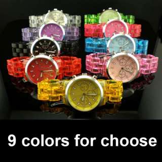Summer Watch Mens Ladies Big Dial/Case Wrist Watch 9 Colours