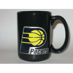  INDIANA PACERS 15 oz. Ceramic COFFEE MUG with Pewter Team 