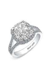 Bony Levy Bridal Diamond Split Shank Semi Mount Ring ( 