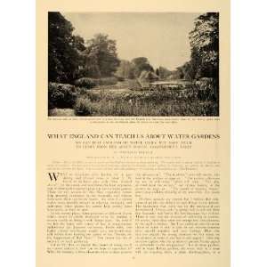  1909 Article England English Water Gardens Architecture 