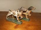 Antique Pair of Hubley Cast Iron Pointer Dog Bookends   Missing Tails