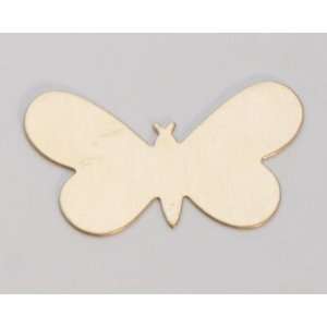  Brass Butterfly, 24 Gauge, 1 5/16 By 3/4 Inch, Pack Of 6 