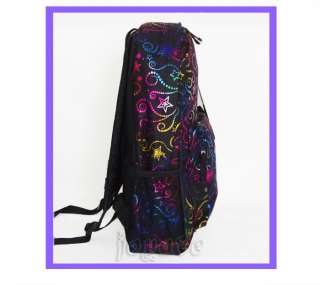 Track Rainbow Colored Swirl Backpack School Bag 16.5★  