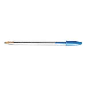  Cristal Stick Ball Pen   Clear Barrel, Blue Ink, Medium, 1 