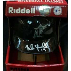  Mike Lowell Autographed Baseball Mini Helmet Sports 