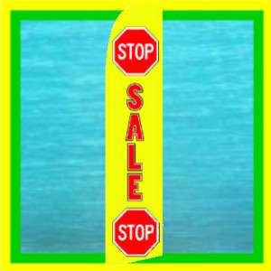 STOP SALE STOP Advertising Feather Swooper Banner Flag  