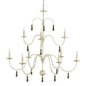   9011 Christina 9 Light Chandeliers in Smoke Wood