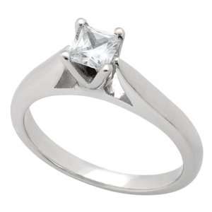  Tapered Cathedral Engagement Ring Setting in Platinum 