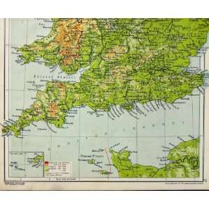  1935 Map South England Scilly Scotland Orkney Shetland 