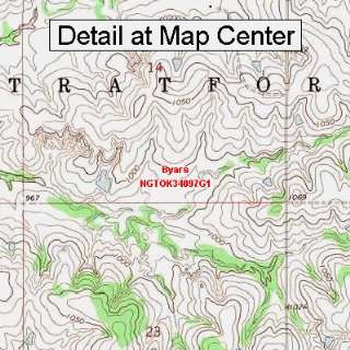   Map   Byars, Oklahoma (Folded/Waterproof)