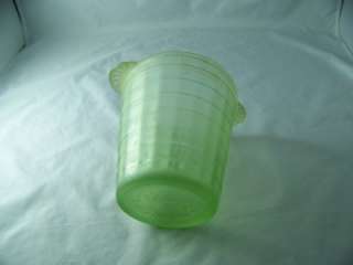 HOCKING GLASS CO. FRIGIDAIRE ICERVER FROSTED GREEN TWO HANDLE ICE 