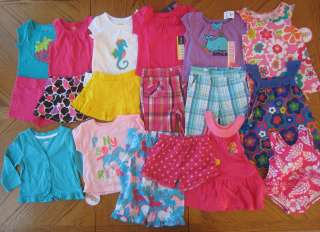 Huge NEW 12 month Girl Spring Summer clothes LOT separates Swimsuit PJ 
