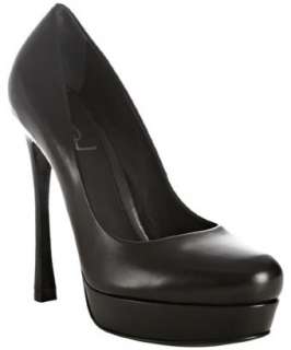 Yves Saint Laurent black leather Palais PL 105 platform pumps 