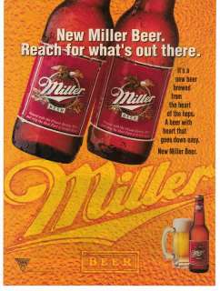   Miller Beer Bottle Glass Magazine Advertisement Ad Page Nice  
