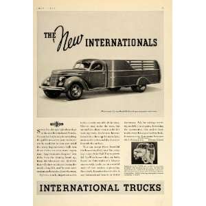  1937 Ad International Trucks Panel Stake Model D30 