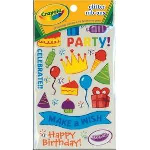    Crayola Glitter Rub Ons 29/Pkg, Birthday Arts, Crafts & Sewing
