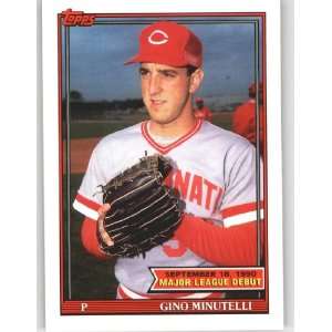 1991 Topps Debut 90 #109 Gino Minutelli   Cincinnati Reds (MLB Debut 