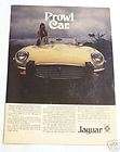 1974 JAGUAR E TYPE SPORTS CARBRITISH LEYLAND AD ART