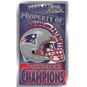  New England Patriots Super Bowl 39 Champions Parking Sign 