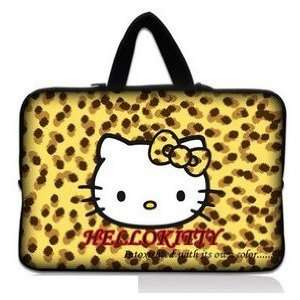  14 Cheetah Pattern Hello Kitty Style Laptop Case/Bag(with 
