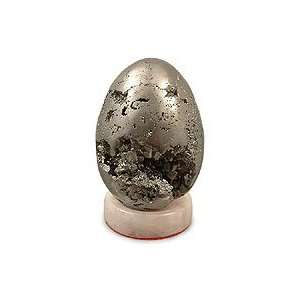  NOVICA Pyrite sculpture, Sparkling Egg