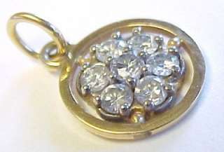 Diamond Accented 14K Solid Yellow Gold Pendant ~ In excellent used 