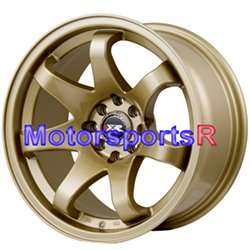   522 Gold Concave Wheels Rims 4x100 90 91 95 00 05 Mazda Miata Stance