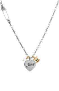 Juicy Couture Gift Box Safety Pin Heart Necklace  