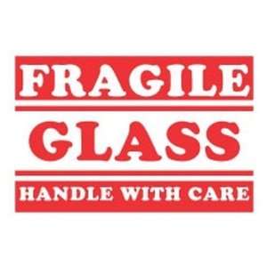  4 x 6 Fragile Glass Handle With Care Labels (500 per 