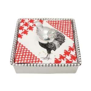   Pearls Napkin Box Set, Rooster, Recycled Aluminum