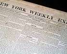 1845 NYC Old Newspaper DANIEL BOONE Re Buried Frankfort KY Kentucky 