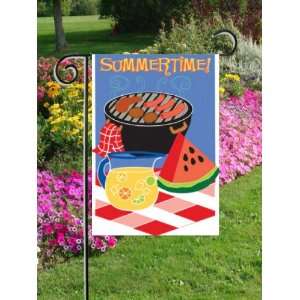  Applique Summertime BBQ   Mini Garden Flag 12 x 18 