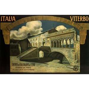  VITERBO TRAVEL TOURISM EUROPE ITALY ITALIA SMALL VINTAGE 