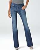 INC International Concepts Jeans, Curvy Fit Bootcut Rhinestone Button 