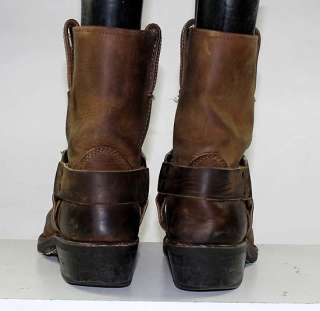 FRYE ANKLE LEATHER BIKER/ENGINEER HARNESS/RING BOOTS WOMENS sz 8 M 