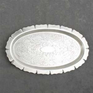 Serving Tray, Chased Bottom by Art S. Co., Silverplate 