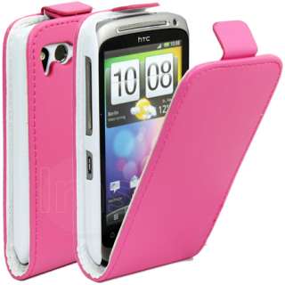 London Magic Store   HOT PINK FLIP LEATHER CASE COVER FOR HTC DESIRE S