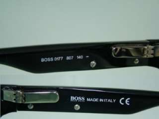 Hugo Boss 0177 807 Black Rx Frames Eyeglasses Size 55  