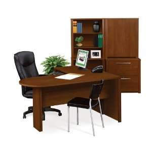  Conference LShape Desk with Storage and File Cabinets 