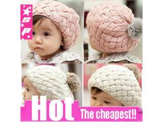   Babys Crochet Beret Beanie Caps Winter Hat  i10  