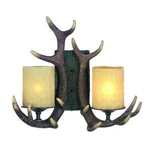  2 Lt. Antler Wall Sconce