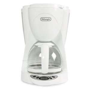  DeLonghi White Timer Coffeemaker 10 Cup