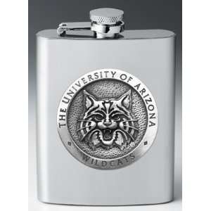 Arizona Wildcats 8 oz Stainless Steel Flask   NCAA College Athletics 