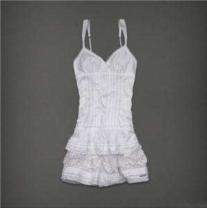 NWT Abercrombie & Fitch Women Kira Dress White Retail $98  