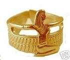 Ankh Egyptian Silver Ring 24kt Gold Plated Egypt Celtic items in 