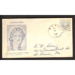  Scott # 796, Roessler (34) First Day Cover; Virginia Dare 